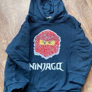 H&M Ninjago Flip Sequin Navy Hoodie Size US 3-4Y